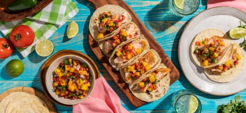 Salmon Tacos with Mango Salsa