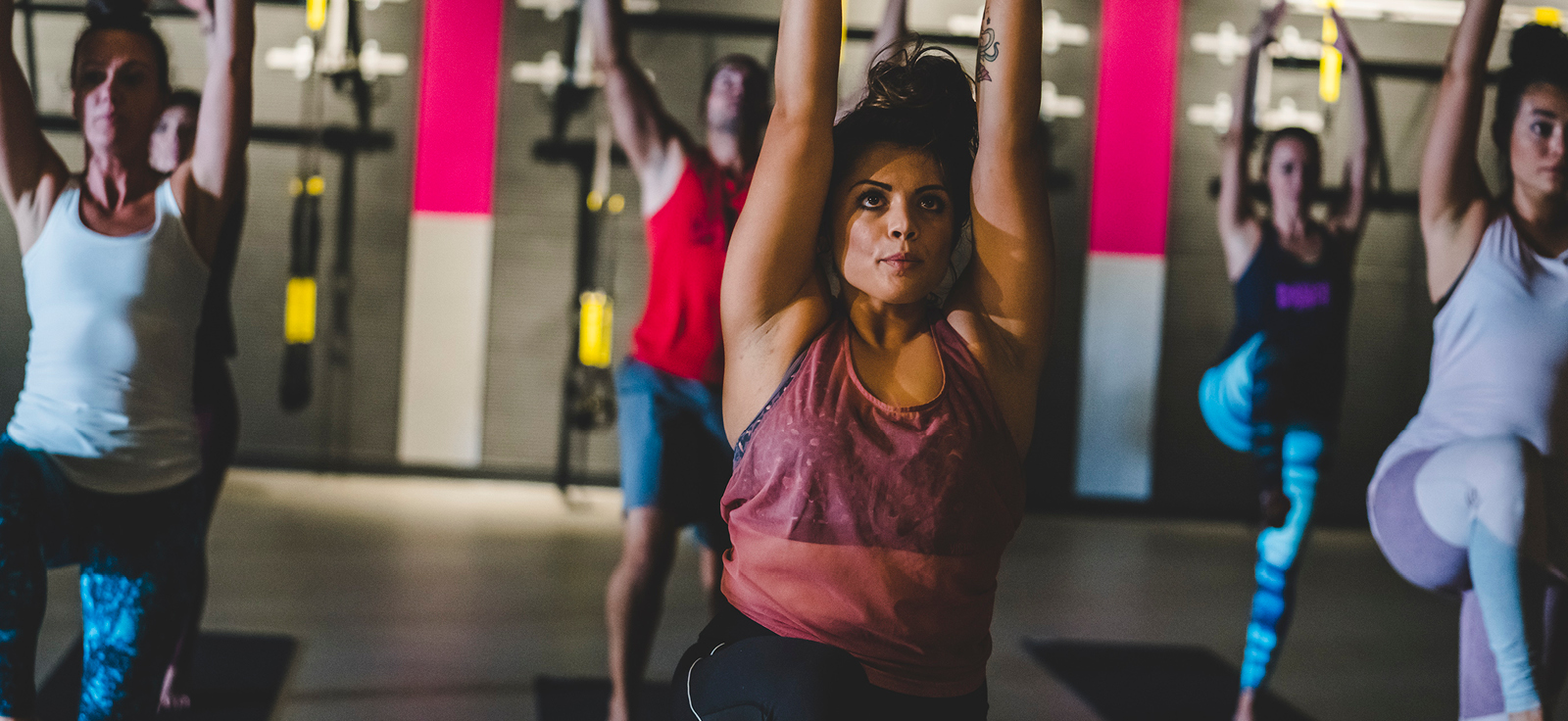 people in yoga class