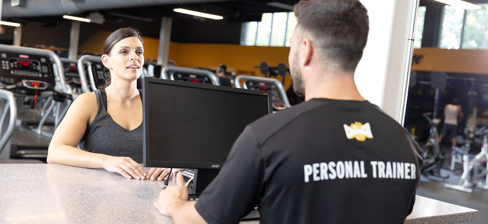 woman with a personal trainer