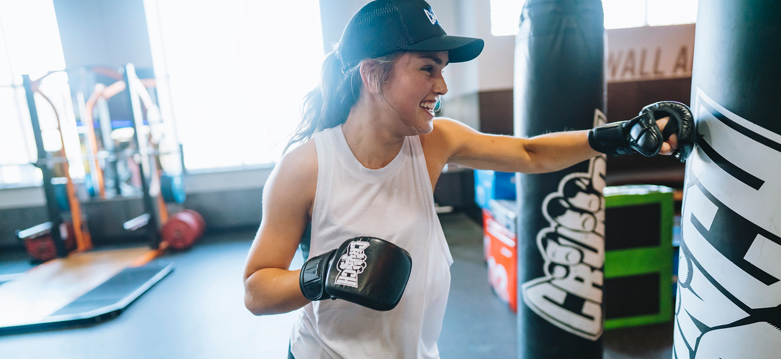 people in boxing class